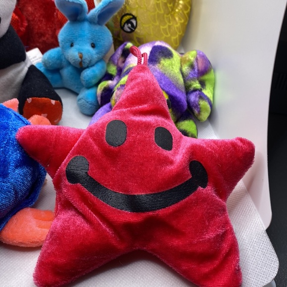 Bundle of Small Plush Toys Stuffed Animals Panda Frog Turtle Star Bunny Fish - Picture 10 of 11